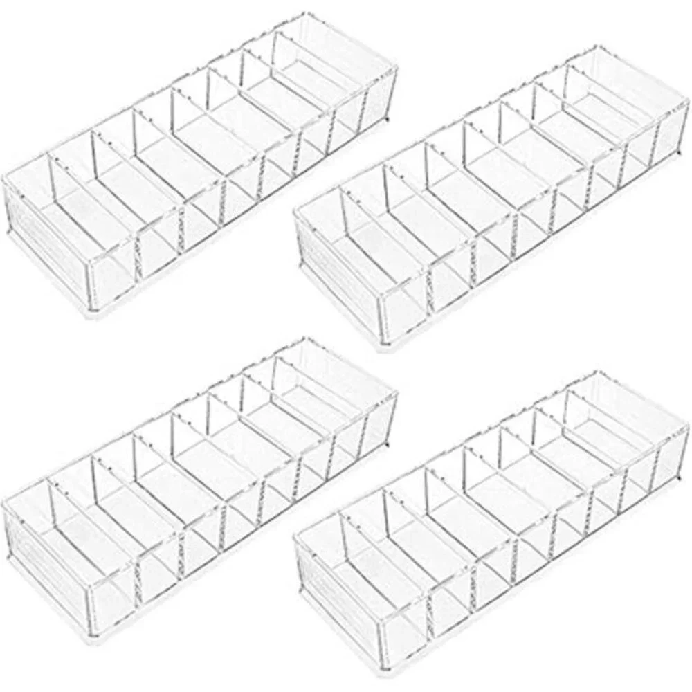4 Pack Acrylic Compact Organizer Cosmetics Beauty Care Powder Holder Blushes